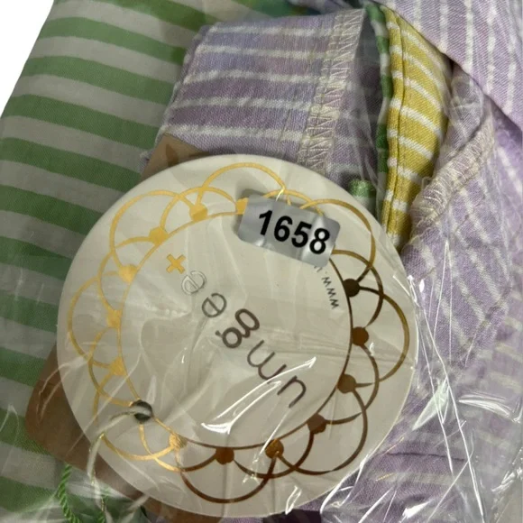 NEW Umgee Color Block Button Up Mini Shirt Dress Size XL Stripped Multicolor - Picture 12 of 12